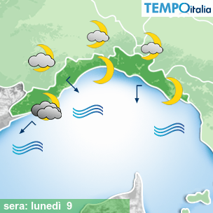 Mappa sera per la giornata del 2026-03-09