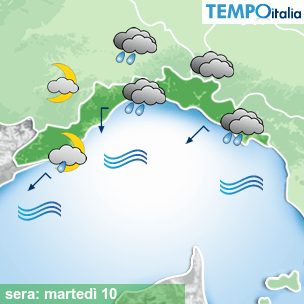 Mappa sera per la giornata del 2026-03-10