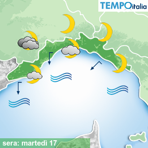 Mappa sera per la giornata del 2026-03-17