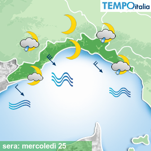 Mappa sera per la giornata del 2026-03-25
