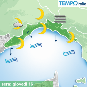 Mappa sera per la giornata del 2026-04-16