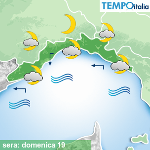 Mappa sera per la giornata del 2026-04-19