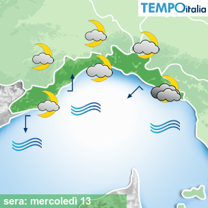 Mappa sera per la giornata del 2026-05-13