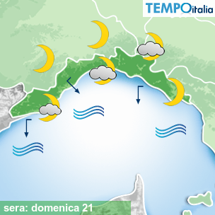 Mappa sera per la giornata del 2026-06-21