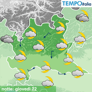 Mappa notte per la giornata del 2026-10-22