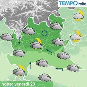 Mappa notte per la giornata del 2026-10-23