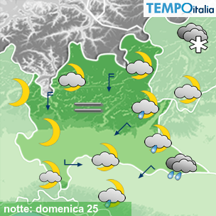 Mappa notte per la giornata del 2026-10-25