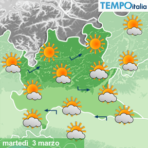 Mappa Giornaliera per la giornata di mercoledì 16 marzo
