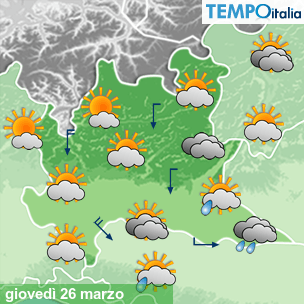 Mappa Giornaliera per la giornata di mercoledì 16 marzo