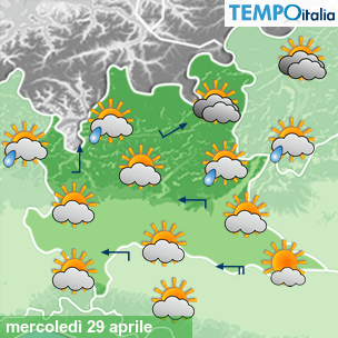 Mappa Giornaliera per la giornata di mercoledì 16 marzo