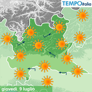 Mappa Giornaliera per la giornata di mercoledì 16 marzo