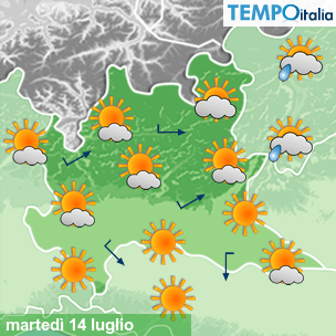 Mappa Giornaliera per la giornata di mercoledì 16 marzo