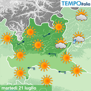 Mappa Giornaliera per la giornata di mercoledì 16 marzo