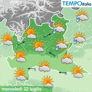 Mappa Giornaliera per la giornata di mercoledì 16 marzo