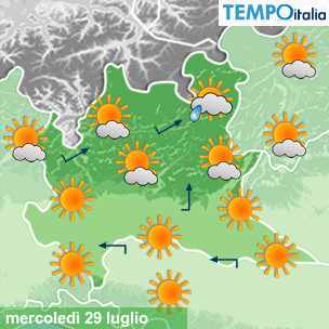 Mappa Giornaliera per la giornata di mercoledì 16 marzo