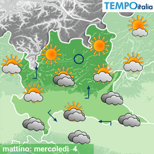 Mappa mattino per la giornata del 2026-03-04
