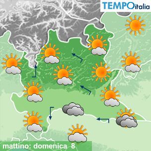 Mappa mattino per la giornata del 2026-03-08