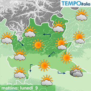 Mappa mattino per la giornata del 2026-03-09