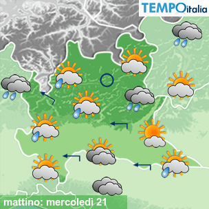 Mappa mattino per la giornata del 2026-10-21