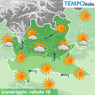 Mappa pomeriggio per la giornata del 2025-10-18