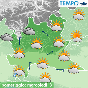 Mappa pomeriggio per la giornata del 2025-12-03