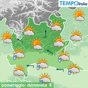 Mappa pomeriggio per la giornata del 2026-02-08