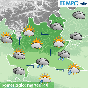Mappa pomeriggio per la giornata del 2026-02-10