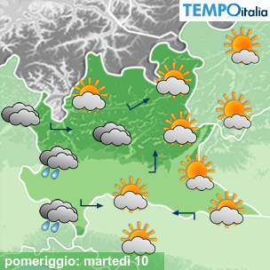 Mappa pomeriggio per la giornata del 2026-03-10