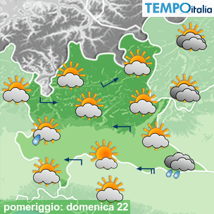 Mappa pomeriggio per la giornata del 2026-03-22