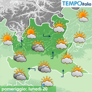 Mappa pomeriggio per la giornata del 2026-04-20