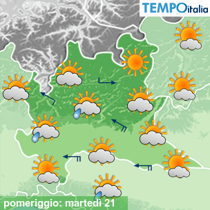 Mappa pomeriggio per la giornata del 2026-04-21