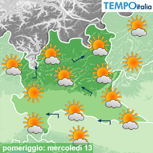 Mappa pomeriggio per la giornata del 2026-05-13