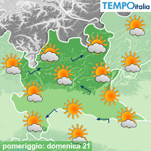 Mappa pomeriggio per la giornata del 2026-06-21