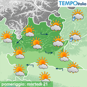 Mappa pomeriggio per la giornata del 2026-07-21