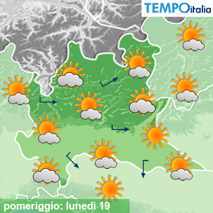 Mappa pomeriggio per la giornata del 2026-10-19