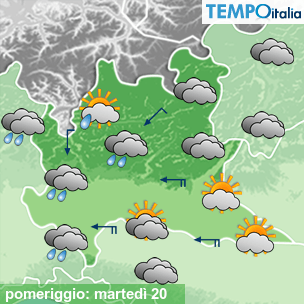 Mappa pomeriggio per la giornata del 2026-10-20