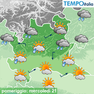 Mappa pomeriggio per la giornata del 2026-10-21