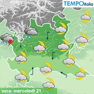 Mappa sera per la giornata del 2025-05-21