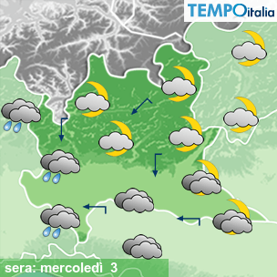 Mappa sera per la giornata del 2025-12-03