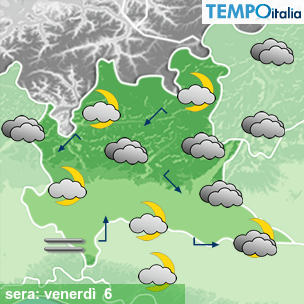 Mappa sera per la giornata del 2026-02-06