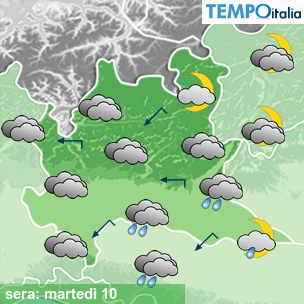 Mappa sera per la giornata del 2026-02-10