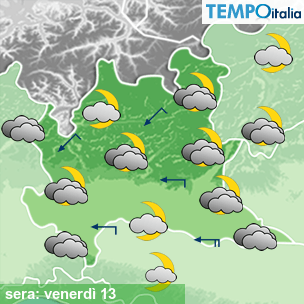 Mappa sera per la giornata del 2026-02-13