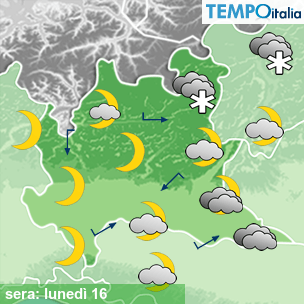 Mappa sera per la giornata del 2026-02-16