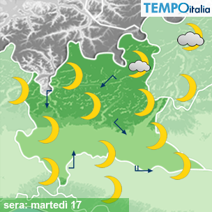 Mappa sera per la giornata del 2026-02-17