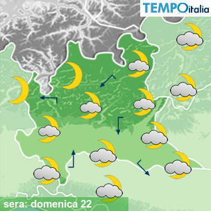 Mappa sera per la giornata del 2026-02-22