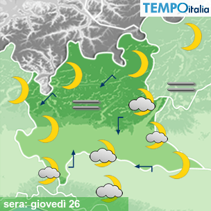 Mappa sera per la giornata del 2026-02-26