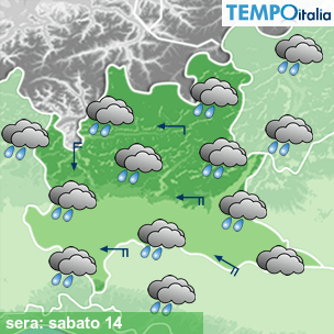 Mappa sera per la giornata del 2026-03-14
