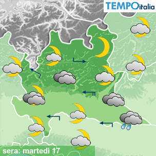 Mappa sera per la giornata del 2026-03-17
