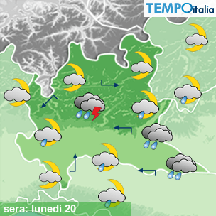 Mappa sera per la giornata del 2026-04-20