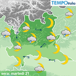 Mappa sera per la giornata del 2026-04-21